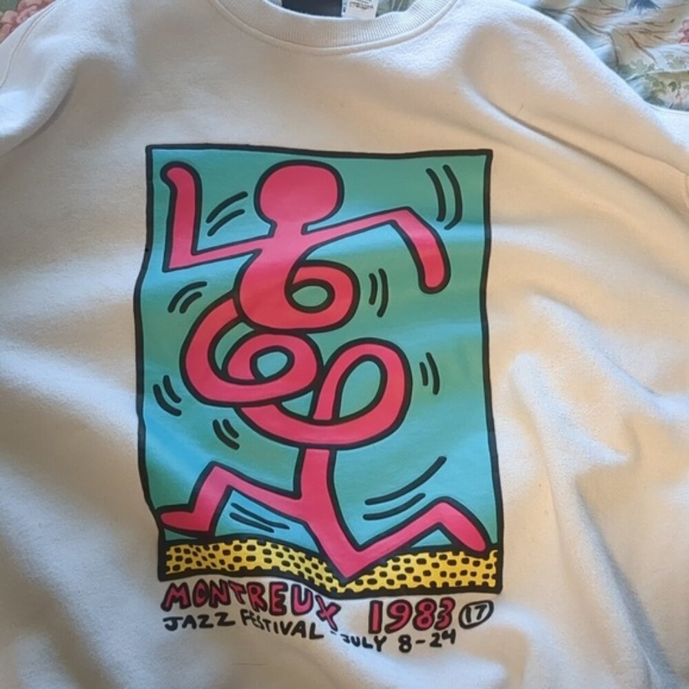 H&M Vintage Keith Haring art montreux 1983 jazz festival sweatshirt Medium